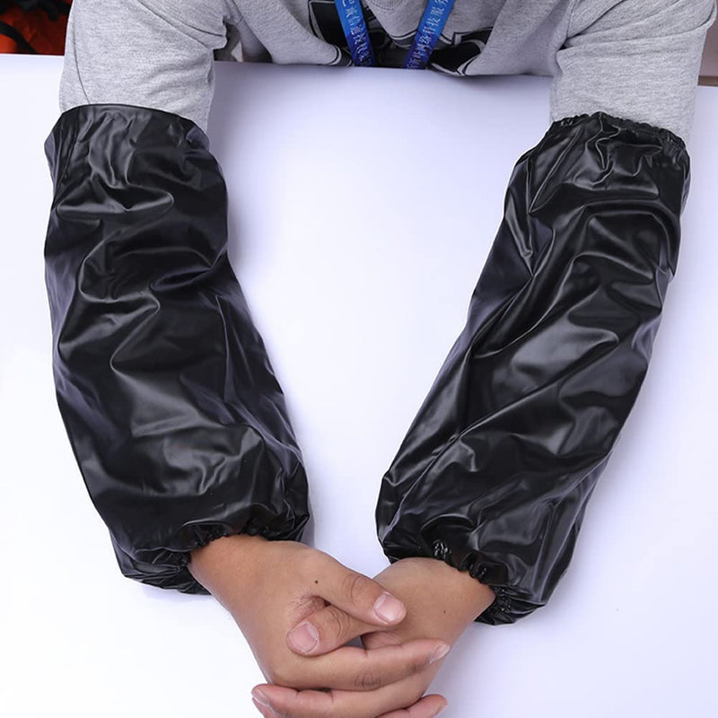 Waterproof Arm Sleeve Covers, Pvc Oilproof Arm Protector, Sleeve Protector, Forearm Protection, Includes Protector, Waterproof, For Kitchen Cleaning Washing Painting Cooking Dog Care, 1 Pair, Black/Red - NewNest Australia