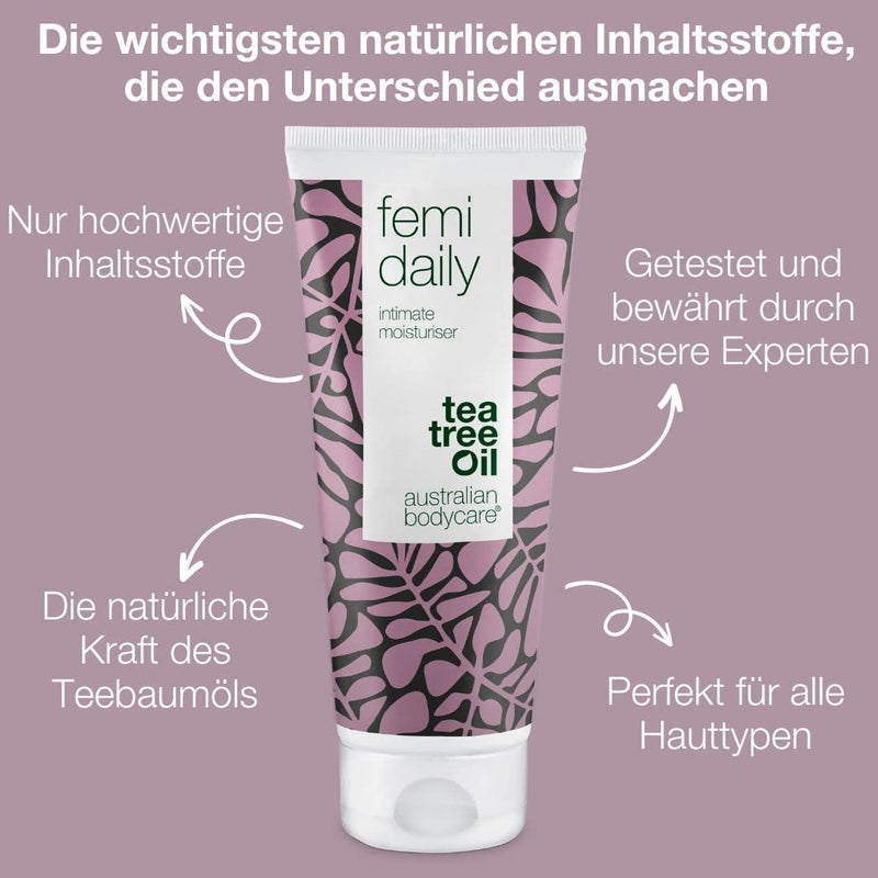 Australian Bodycare Femi Daily 100 ml | Intimate care for women for itching, dryness, irritation and unwanted odors | Also for care of vaginal dryness, odor and burning - NewNest Australia