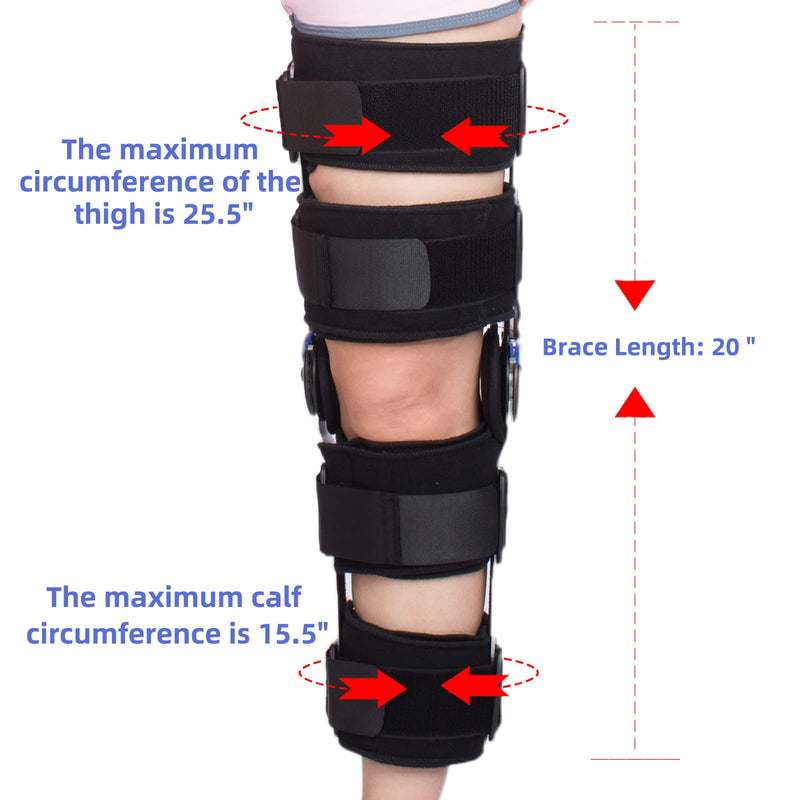 Tairibousy, Knee Brace Adjustable Knee Brace Stabilization Rom Post-Op Knee Immobiliser Adjustable Knee Immobiliser With Side Leg Stabilizers For Meniscus Tears (Additional Shoulder Strap) - NewNest Australia