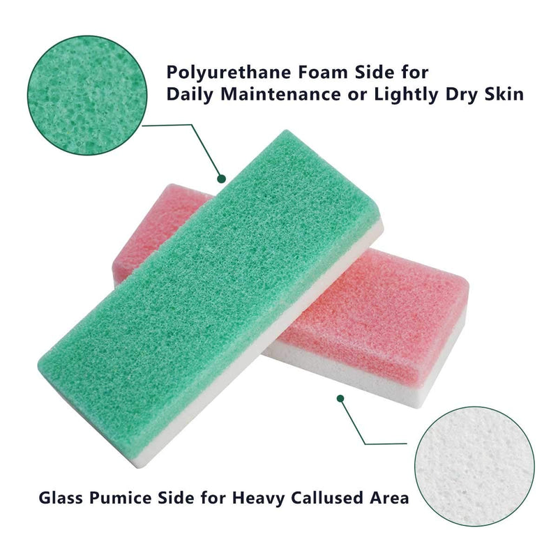 Foot Pumice Stone for Feet, 2 in 1 Double Sided Hard Skin Callus Remover Scrubber Pedicure Exfoliator Tool for Dead Skin Pack of 6 6 Pack - NewNest Australia