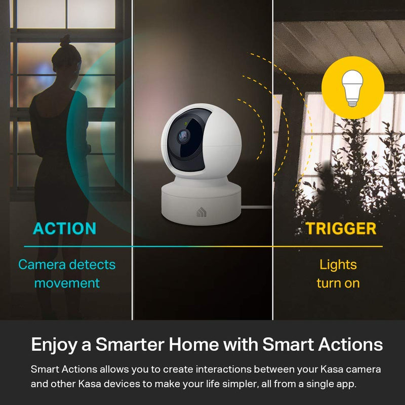 Kasa Indoor Pan/Tilt Smart Home Camera, 1080p HD Security Camera wireless 2.4GHz with Night Vision, Motion Detection for Baby Monitor, Cloud & SD Card Storage, Works with Alexa & Google Home (EC70) New 1080P - NewNest Australia