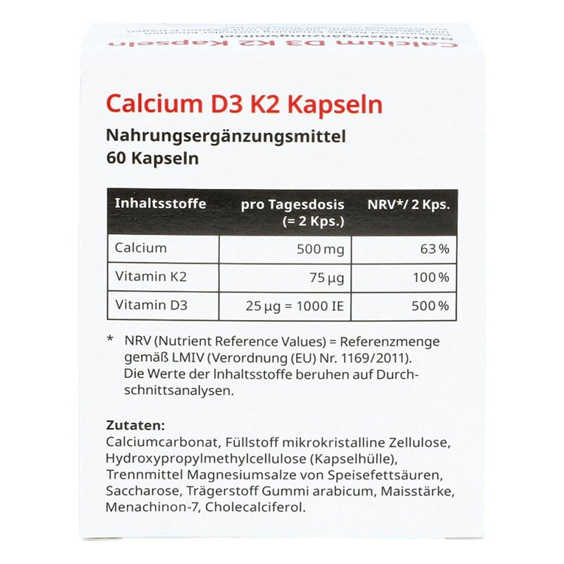 Calcium D3 K2 capsules 60 pieces - NewNest Australia