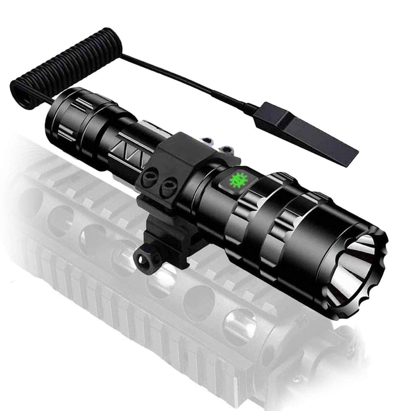 X.Store 2 Pack Tactical Flashlight With Rail Mount, USB Picatinny Flashlights 4000 High Lumen LED Weapon Light, 5 Modes Rifle Light - Rechargeable Battery and Pressure Switch Included - NewNest Australia