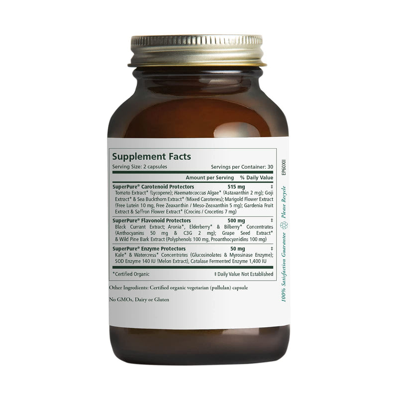 Pure Synergy Eye Protector | 60 Capsules | Made with Organic Ingredients | Non-GMO | Vegan | Eye Vitamins for Eye Health with Natural Lutein, Zeaxanthin, and Astaxanthin - NewNest Australia