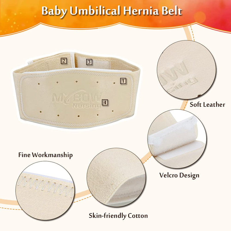 Umbilical Hernia Belt Baby Belly Button Band Newborn Cover Infant Tummy Wrap Umbilical Cord Belt Baby Support Truss Child Adjustable Belly Band Abdominal Navel Colic Relief (Medium) - NewNest Australia