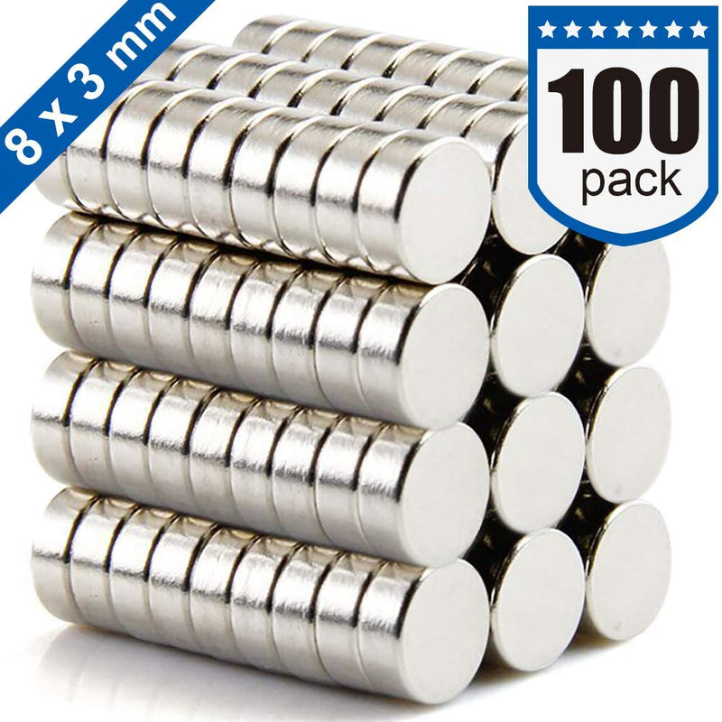 DIYMAG Small Refrigerator Magnets, 100Pcs Tiny Magnets Round Magnets for Crafts, Premium Brushed Nickel Fridge Magnets, Office Magnets- Come with a Storage Case 8x3-100p - NewNest Australia