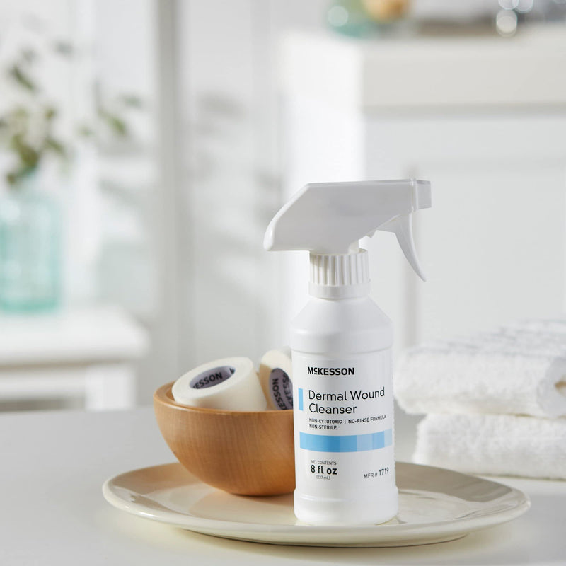 McKesson Dermal Wound Cleanser, Non-Sterile, Non-Cytotoxic, No-Rinse Formula, 8 fl oz, 1 Count 8 Ounce ( 1 ct) - NewNest Australia