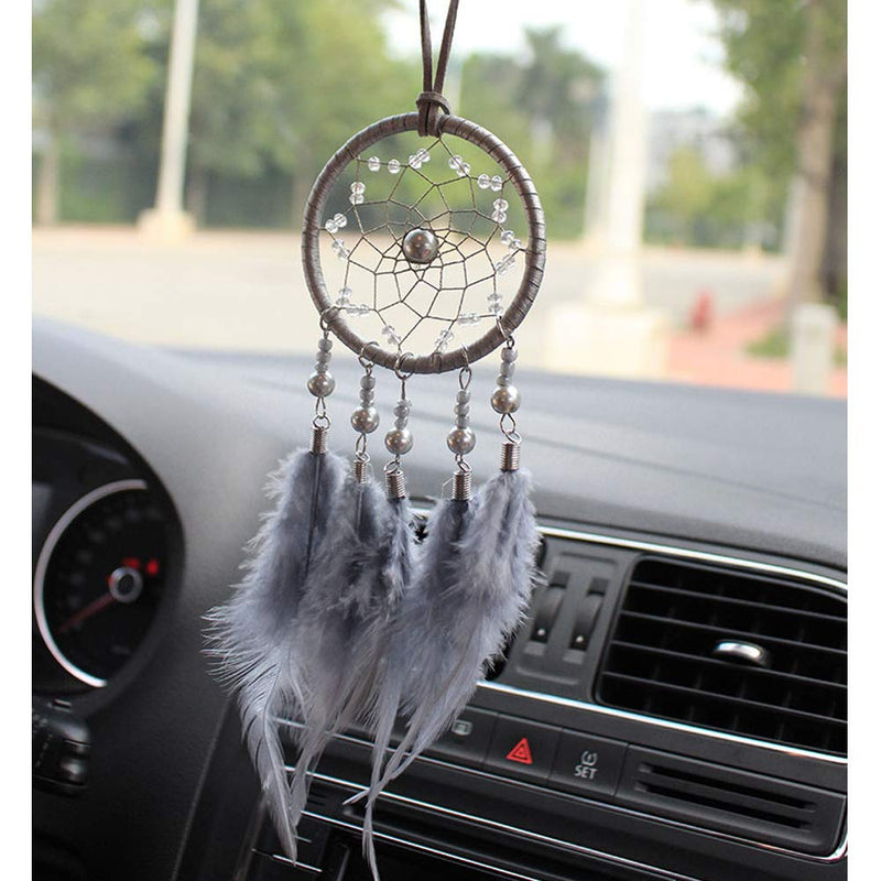 NewNest Australia - Dream Catcher Car Interior Rearview Mirror Dangle 2.8" Diameter and 13" Long 