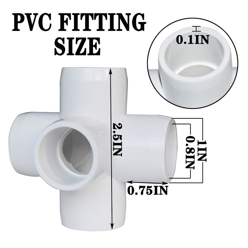 12Pack 5-Way Elbow PVC Fittings, 1/2Inch Furniture PVC Fittings, 5 Way Side Outlet Tees, PVC Corner Fittings for Building PVC Furniture Greenhouse Shed Pipe Fittings Tent Connection - NewNest Australia