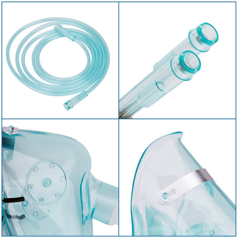 5 Pack Oxygen Mask with 6.6' Tubing and Adjustable Elastic Strap - Adult Europe Size L style L(Adult Europe | Pack of 5) - NewNest Australia