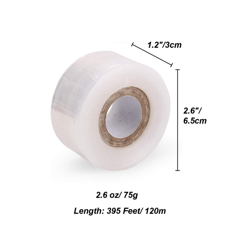 Wuhuwuhu Grafting Tape PE Stretchable Self-Adhesive Membrane Clear Floristry Film Moisture Barrier Parafilm for Garden Nursery Fruit Trees Garden Budding Tree Seedling Graft 4 Pcs - NewNest Australia