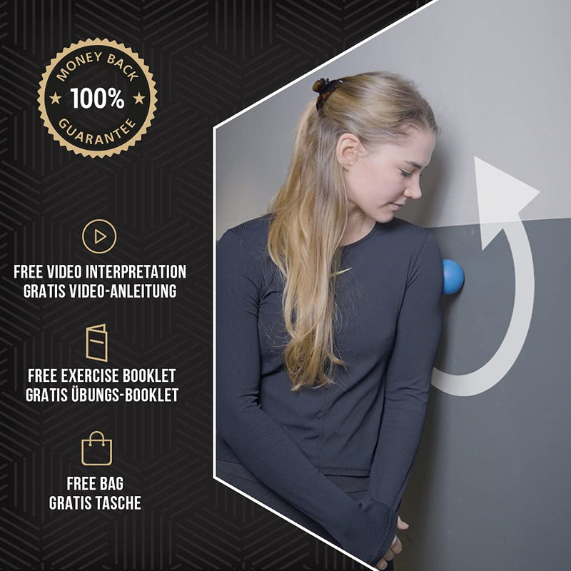 [Lacrosse Ball Set of 2] Lacrosse Massage Ball Set - Trigger Point Massage Ball Set – 2X 6cm Lacrosse Balls Massage Includes Free Video Instructions, Booklet & Bag - Premium Set - NewNest Australia