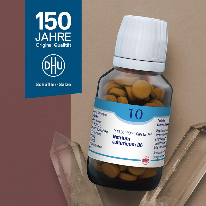 DHU Schüßler Salt No. 10 Natrum sulfuricum D6 - The mineral salt for internal cleansing - the original - environmentally friendly in a medicine jar, 200 tablets - NewNest Australia