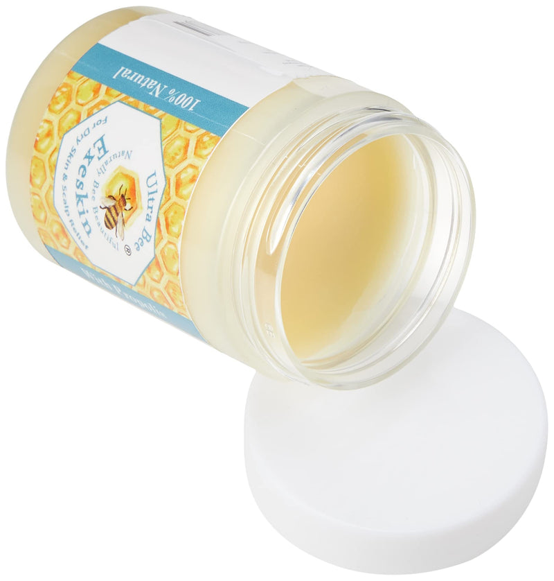 Ultra Bee Naturally Bee Beautiful 100% Natural Exeskin Dry Itchy Skin Balm Suitable for People Prone to Eczema, Psoriasis,Dermatitis.Formulated with Beehive and Plant Products 100 ml, Clear - NewNest Australia