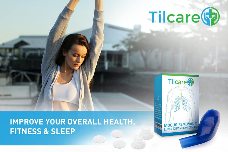 Mucus Relief Cleanser & Lung Expansion Device by Tilcare - Breathing Exerciser for Better Fitness & Sleep - Perfect Treatment Aid for COPD, Asthma, Bronchitis & Cystic Fibrosis - OPEP Flutter Machine - NewNest Australia