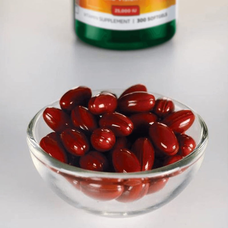 Swanson Beta-Carotene Vitamin A 25000 IU Skin Eye Immune System Health Antioxidant Support 7500 mcg 300 Softgels Count 1 - NewNest Australia
