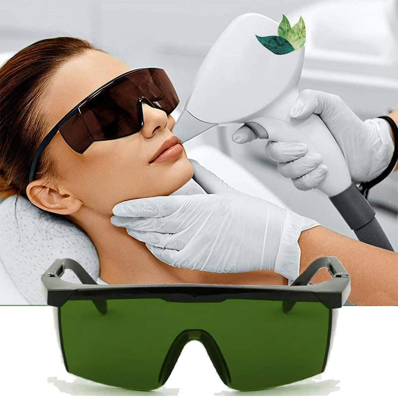 Protective glasses, light protection glasses for the HPL/IPL hair removal device, adjustable IPL hair removal device, glasses, protective glasses for IPL hair remover for body, face, bikini zone and armpits (dark green). - NewNest Australia
