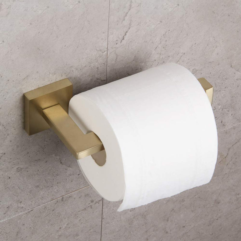 GERZWY SUS 304 Stainless Steel Bathroom Toilet Paper Holder Tissue Roll Holder Wall Mount Brushed PVD Zirconium Gold Finish IG1805-BZ - NewNest Australia