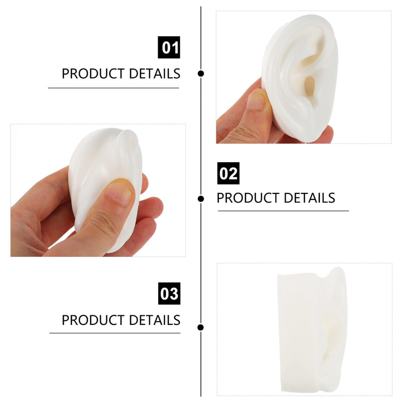 Balacoo 1 Pair Of Simulation Silicone Ear Model Earring Display Props Reusable Silicone Ear Model For Teaching Ear Picking Practice Hearing Aid Wear 7. 00 X 5. 00 X 4. 00 Cm - NewNest Australia