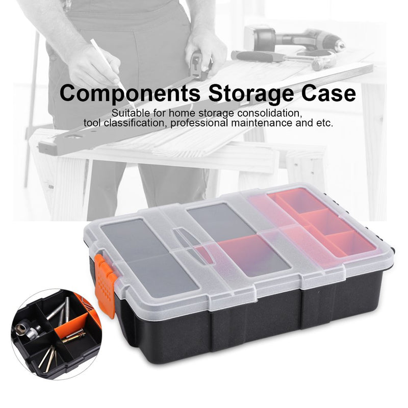 Plastic Heavy-Duty Tool Storage Box Two-Layer Components Storage Case Organizer Small Parts Tool Box - NewNest Australia