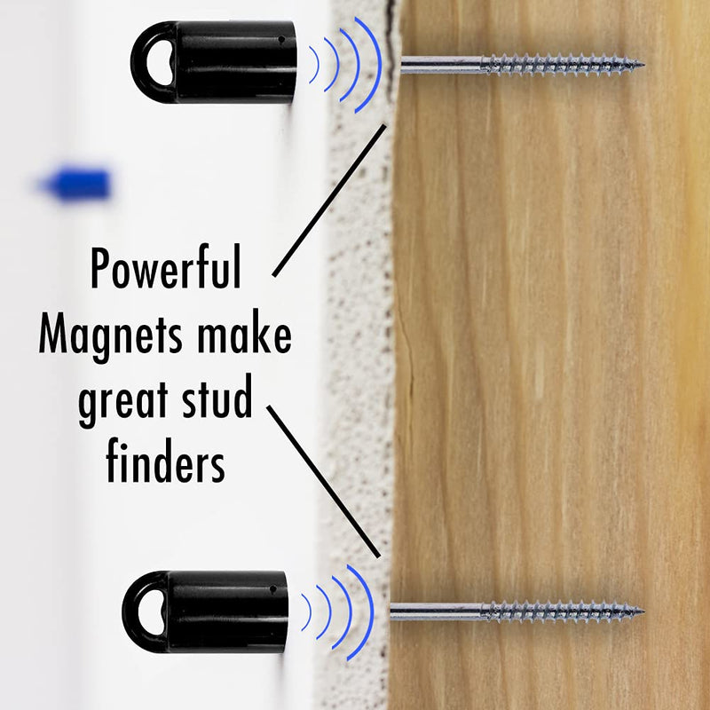 MagnetPal Magnetic Wall Stud Finder - Small Easy Behind Wall Stud Finder, Wood Finder, Tool for Finding Studs (3 Pack, Black) - NewNest Australia