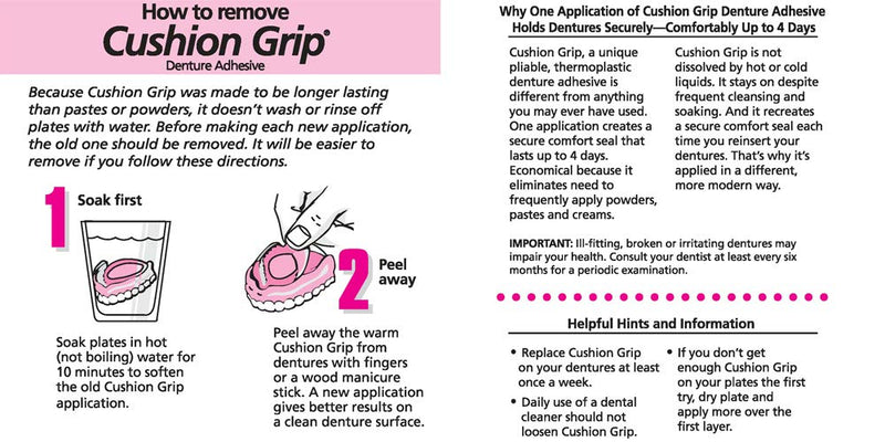 Cushion Grip - a Soft Pliable Thermoplastic for Refitting and Tightening Dentures 1 Oz (28 Grams) - NewNest Australia