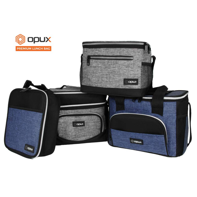 NewNest Australia - OPUX Premium Lunch Box, Insulated Lunch Bag for Men Women Adult | Durable School Lunch Pail for Boys, Girls, Kids | Soft Leakproof Medium Lunch Cooler Tote for Work Office | Fits 8 Cans (Heather Grey) Standard Heather Gray 