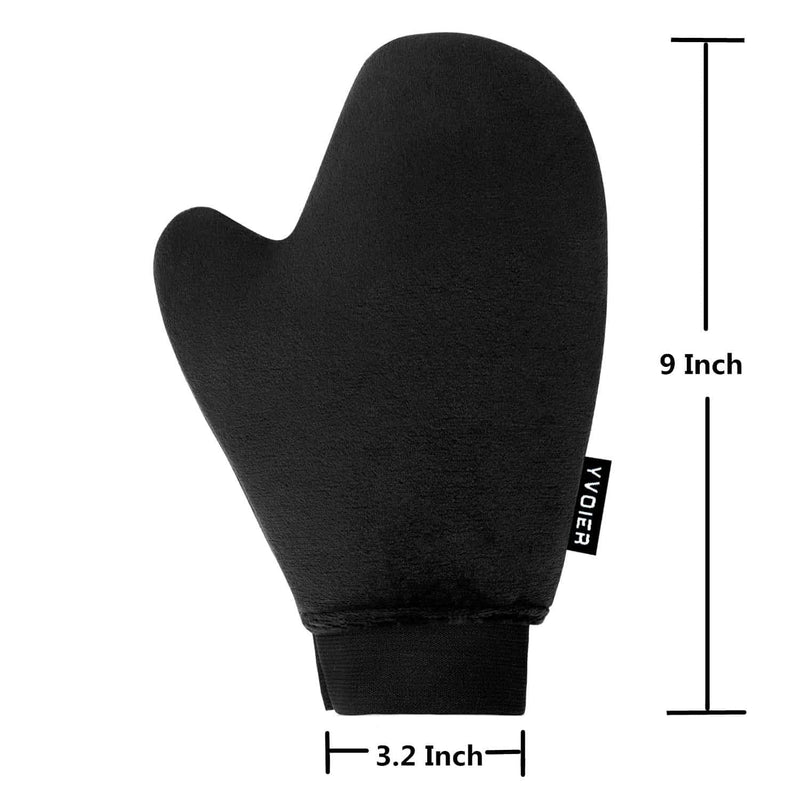 Yvoier Self Tanning Mitt Applicator - Double Sided Fake Tan Mitt Applicator Microfibre Tanning Lotion Applicator Self Tanning Gloves Sunless Self Tan Mitt Streak Free Tan for Self Tanners Spray Mousse TanMitt BK - NewNest Australia