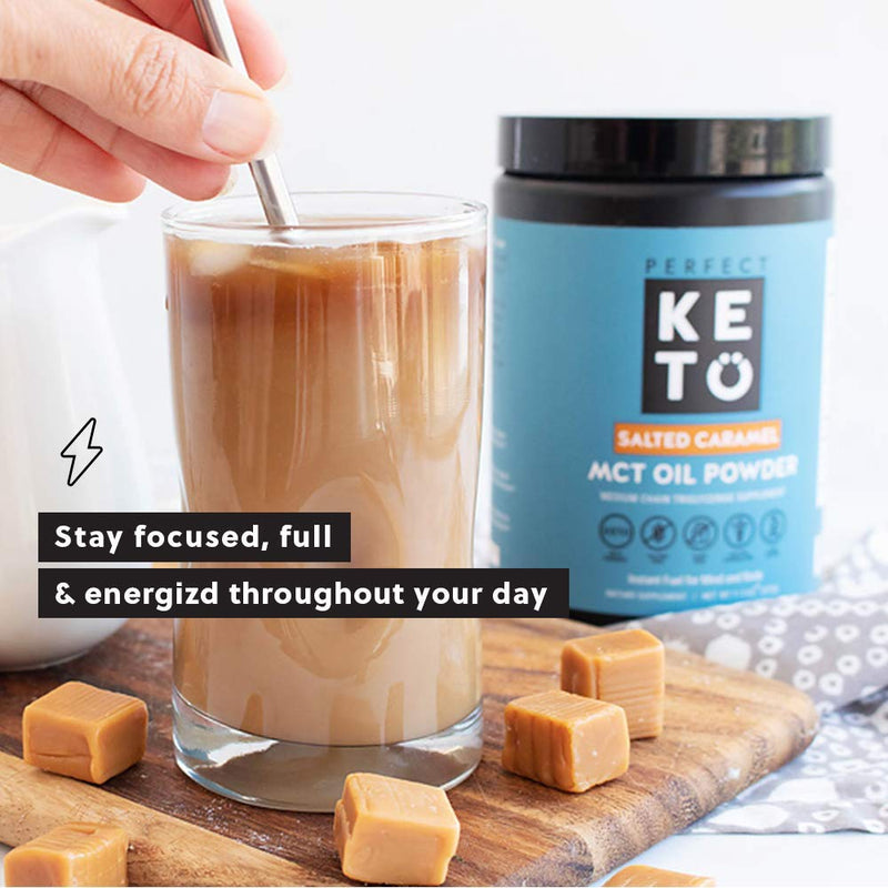Perfect Keto MCT Oil C8 Powder, Coconut Medium Chain Triglycerides for Pure Clean Energy, Ketogenic Non Dairy Coffee Creamer, Bulk Supplement, Helps Boost Ketones, Chocolate - NewNest Australia