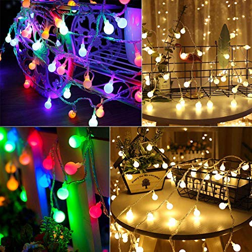 33 Feet 100 Led Mini Globe String Lights, USB Fairy String Lights Plug in, 8 Modes with Remote, Decor for Indoor Outdoor Party Wedding Christmas Tree Garden, Warm and Multi 33Ft Multi + Warm White - NewNest Australia
