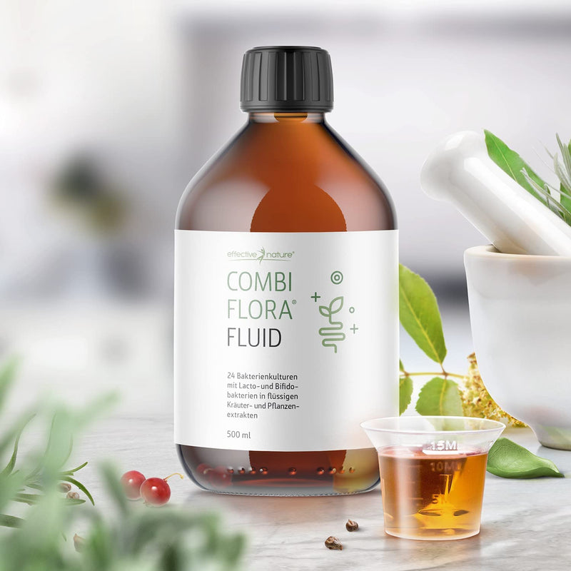 Effective Nature Combi Flora Fluid - Intestinal Flora Structure In Liquid Form - Contains 24 Different Bacterial Strains - Also Suitable For Regular Use / 250 Ml / 500 Ml 500 Ml 500.00 - NewNest Australia