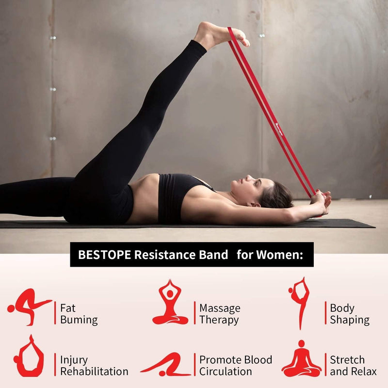 Resistance Band Pull Up Assist Band - Premium Latex Durable Workout Exercise Loop Band, Stretch Training Fitness Band for Men Women, Home Gym Powerlifting Yoga Red - NewNest Australia