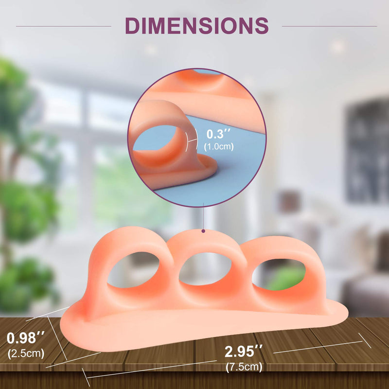 Promifun Gel Toe Separators, 6 Pack Toe Spacers, Toe Straighteners for Men and Women, Bunion, Hammer Toe, Overlapping Toes, Claw Toes, Relieve Foot Pain - NewNest Australia