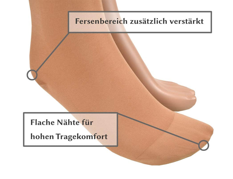 23-32 Mmhg Assistica Medical Compression Stockings, Class 2, Replacement Stockings/Alternative To Orthopedic Stockings From The Medical Shop, Knee Socks With Lace (158-170 Cm/Medium, Beige) - NewNest Australia