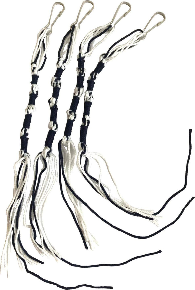 Holy Land Market Pants/Jeans Tzitzits (Set of Four) White with Blue Thread - Tassels with Hanging Hooks (with Longer Blue Messiah Thread) (Navy Dark Blue) Navy Dark Blue - NewNest Australia