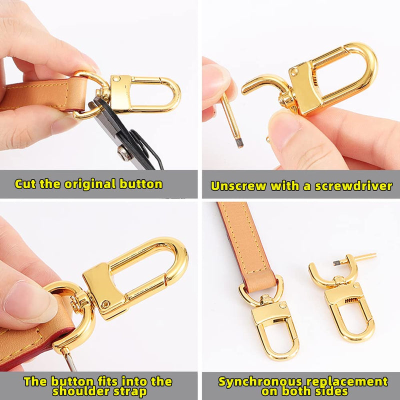 willikiva Replacement D-Rings Swivel Snap Hooks Push Gate Clip Lobster Claw Clasp DIY Leather Craft Purse (Antique Brass,1 1/16inch) 1 1/16inch Antique Brass - NewNest Australia