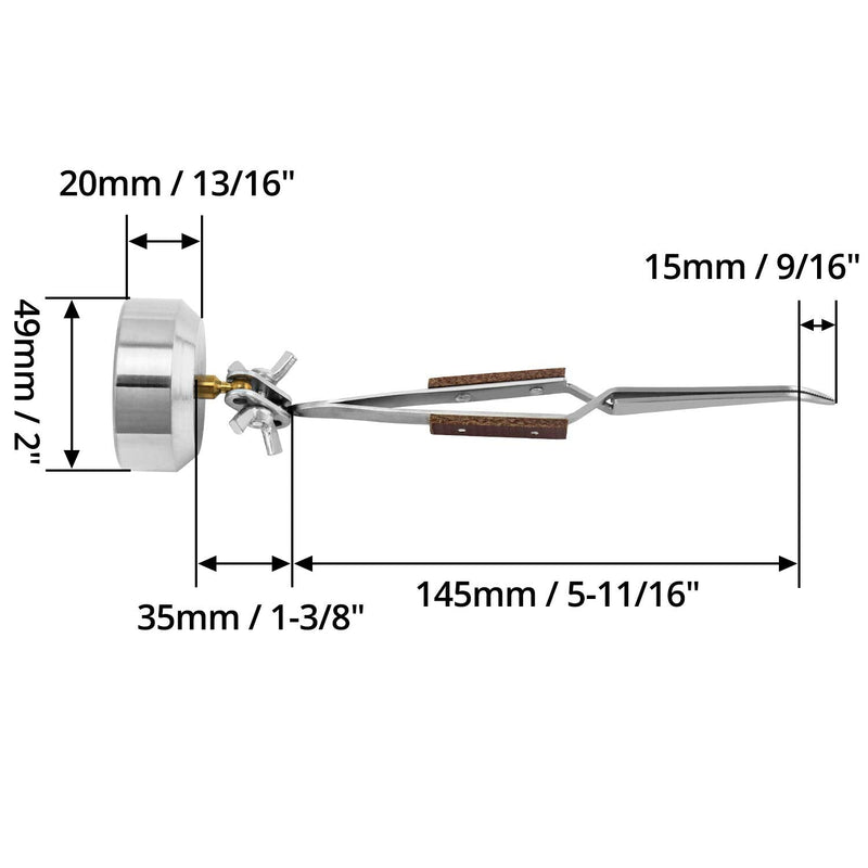 QWORK Third Hand Tweezers, Cross Locking Jewelry Welding/Soldering Tweezers with Base 360°Rotation, Jewelry Making Repair Kit Curved - NewNest Australia