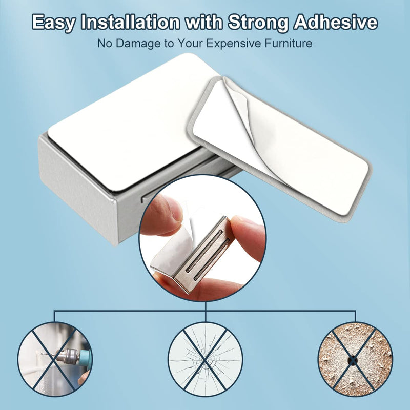 Magnetic Door Catch Adhesive AOSITE 4 Pack Kitchen Cabinet Magnets for Closure Strong Cabinet Door Magnetic Catch No Drilling Cupboard Magnetic Latches for Drawer Magnetic Cabinet Catch Closer Sticky - NewNest Australia