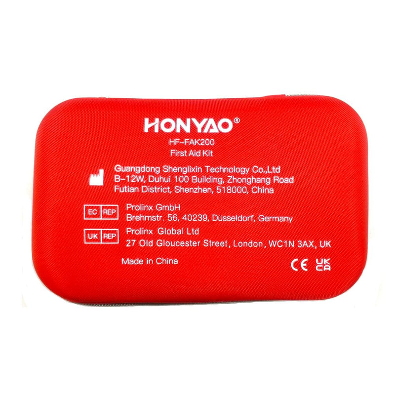 Honyao First Aid Kit, 200 Piece Compact Medical Survival Kit/Box With Lightweight Hard Case For The Car, Motorcycle, Home, Workplace, Outdoors, Camping, Hiking, Emergencies - NewNest Australia