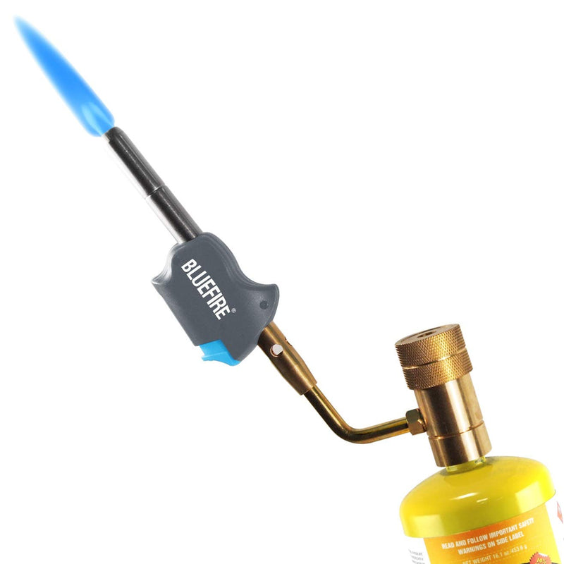 BLUEFIRE BTS-8066 Hot Turbo High Intensity Swivel Torch,Up to 11695 BTU/hr! Push Button Trigger Start,Fuel by MAPP,MAP/PRO,Propane,Swirl Flame Gas Welding Nozzle,Soldering,Brazing,Heating,Thawing Pipe - NewNest Australia