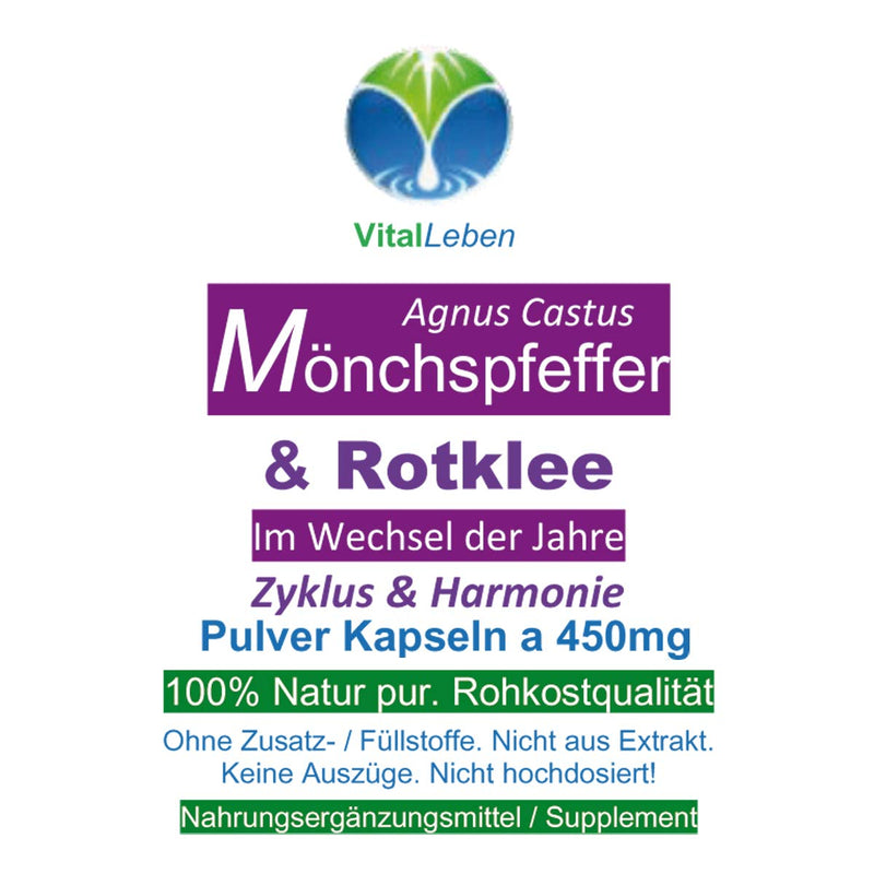 Meno Balance RED CLOVER & Agnus Monk Pepper - Menopause & Menopause - 120 CYCLE & HARMONY Capsules - Pure NATURE Isoflavones & Phytohormones - NO EXTRACT - WITHOUT ADDITIVES. 26870-120 120 pieces (pack of 1) - NewNest Australia