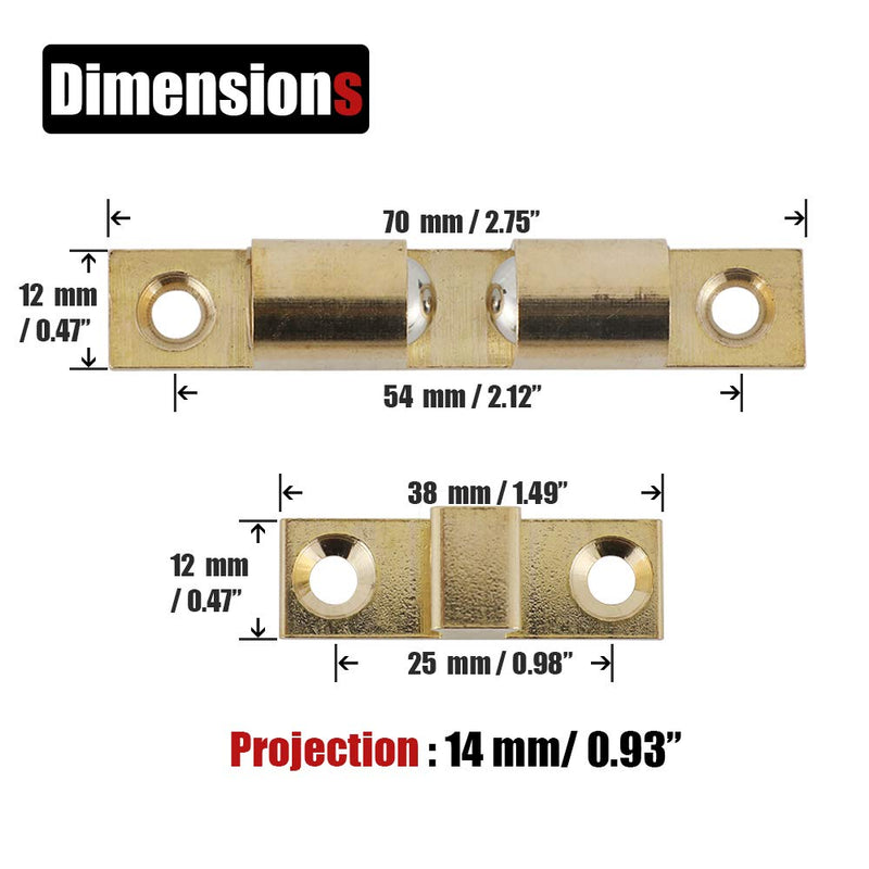 JQK Cabinet Door Catch, Closet Ball Tension Latch, Solid Brass 4 Pack 70mm, HBC200-P4 - NewNest Australia