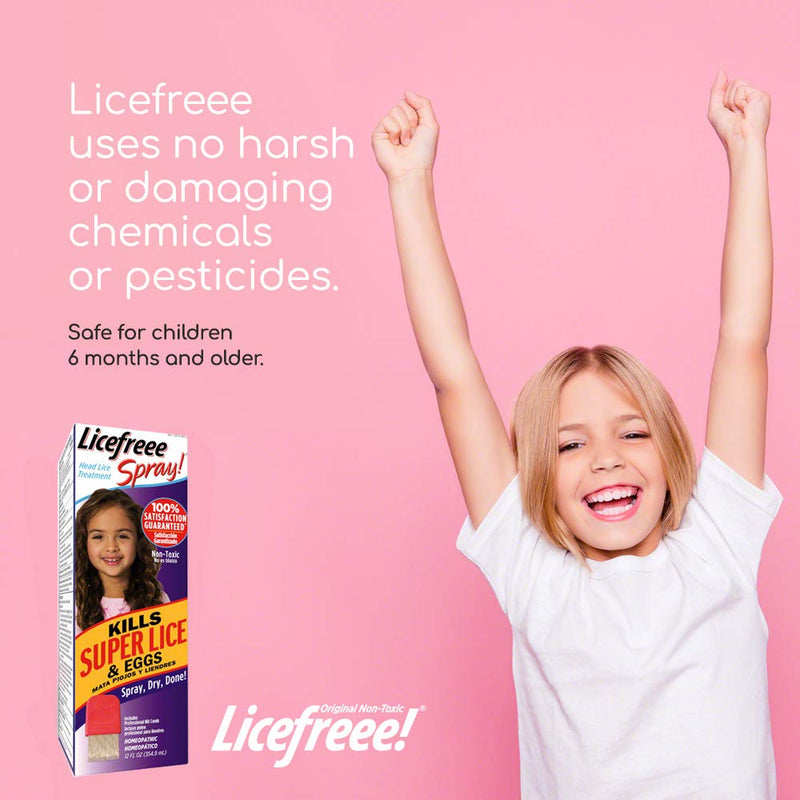 Tec Labs Licefreee Spray Head Lice Spray - Includes Professional Metal Nit and Lice Comb, 6 Fl Oz (Pack of 1) - NewNest Australia