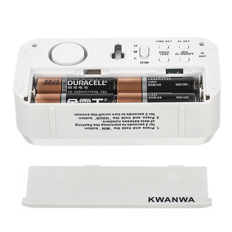 NewNest Australia - Kwanwa Digital LED Alarm Clock Battery Powered only with Big Numbers Display for Girls Kids Bedrooms 