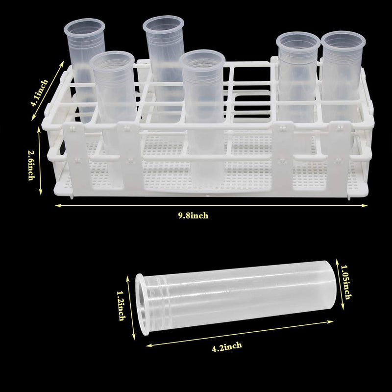 21 Pack Floral Water Tubes with Rack Holder Flower Vials Water Container for Flower Arrangements, Milkweed Cuttings 21 Pack Tubes - NewNest Australia