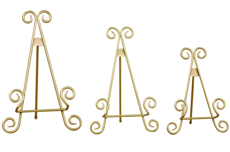 NewNest Australia - 9" Gold Finish Stratford Metal Plate Photo Display Easel Stand 