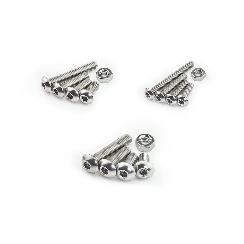 Sutemribor M3 M4 M5 Stainless Steel Button Head Hex Socket Head Cap Bolts Screws Nuts Assortment Kit, 540PCS - NewNest Australia