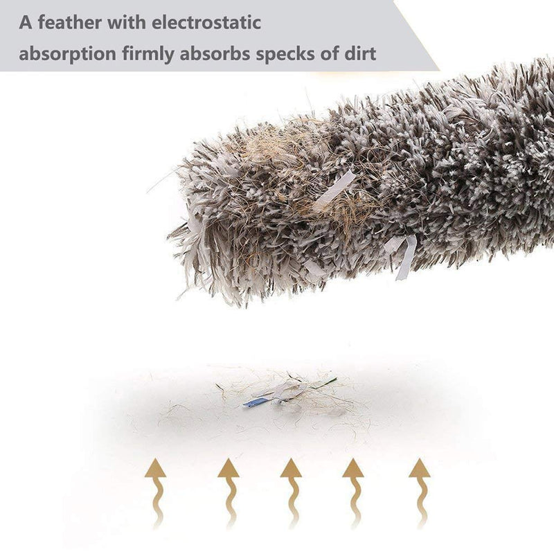 HEOATH Microfiber Feather Duster with Extendable Pole, 30-100 inches Extra Long Cobweb Duster for Cleaning, Bendable Head, Non-Scratch, Washable Duster for Ceiling, Fan, Furniture 100 Inch - NewNest Australia