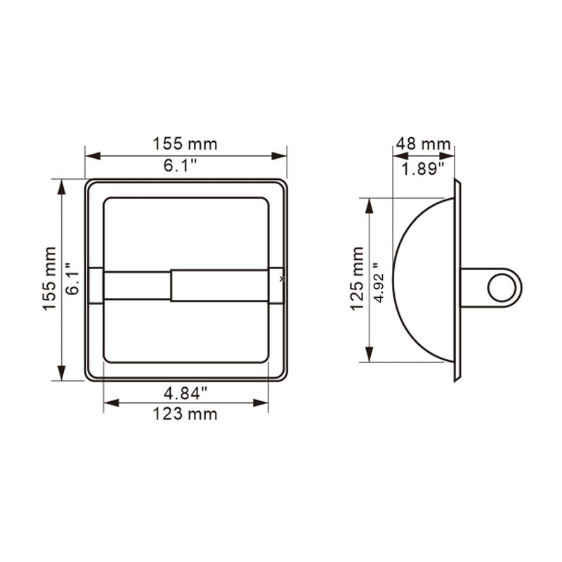 Top Taste Chrome Recessed Toilet Paper Holder Wall Toilet Paper Holder，Recessed Tissue Roll Dispenser for Bathroom- Recessed Toilet Tissue Holder Includes Rear Mounting Brack - NewNest Australia