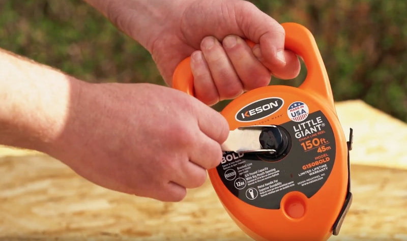 Keson P100 Octoganal Chalk Line Reel, 1.5mm String, 2-4-Ounce Capacity, 100-Foot - NewNest Australia
